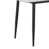 Dining table Gustas white marble sintered stone-black metal 160x90x75cm