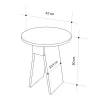 Side table Chen grey melamine D42x50cm