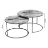 Coffee tables Solme set 2pcs white marble melamine-gold metal