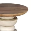 Gerardo Inart coffee table white wash-natural solid acacia wood D55x55cm