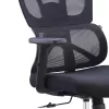 Office manager chair Aish fabric mesh black 64x66x130cm