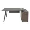 Work professional desk Denith charcoal-walnut 160x75x75cm