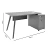 Work professional desk Denith charcoal-walnut 160x75x75cm