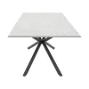 Table Dinny grey marble mdf-black metal 180x90x75cm