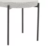 Chair Crochie grey teddy fabric-black metal 50x50x77.5cm