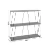 Side table-shelf Tars grey-black 80x30x69.2cm