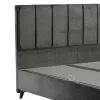 Double bed Dreamland with storage space dark grey fabric 160x200cm