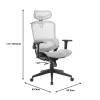 Manager office chair Konilo mesh grey 82.5x63.5x114cm