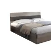 Single storage bed Daizy light walnut-grey melamine 120x200cm