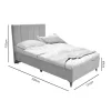 Single bed Dreamland with storage space cream fabric 120x200cm