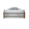 Wall shelf Barke walnut-white melamine 120x25x70cm