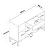 Μπουφές Ubron λευκό-καρυδί μελαμίνης 120x40x78.6εκ