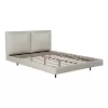 Double bed Jessie floating style led-PU ivory 160x200cm