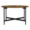 Coffee table Aisle melamine walnut-black D80x45cm