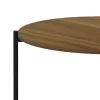 Coffee table Aisle melamine walnut-black D80x45cm