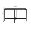 Coffee table Aisle melamine walnut-black D80x45cm