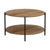 Coffee table Element melamine natural-black D80x45cm