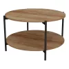 Coffee table Element melamine natural-black D80x45cm