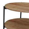 Coffee table Element melamine natural-black D80x45cm