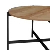 Coffee table Aisle melamine natural-black D80x45cm