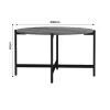 Coffee table Aisle melamine natural-black D80x45cm