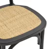 Καρέκλα Zoel μαύρο ξύλο οξιάς-φυσικό rattan 45x52x82εκ