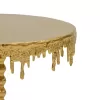 Side table Fropio Inart gold metal D40x44cm