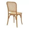 Chair Kalliope natural beech wood-natural rattan 45x50x89cm