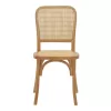 Chair Kalliope natural beech wood-natural rattan 45x50x89cm