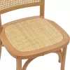 Chair Kalliope natural beech wood-natural rattan 45x50x89cm