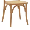 Chair Kalliope natural beech wood-natural rattan 45x50x89cm