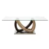 Masai sonoma melamine coffee table - glass 120x60x43cm