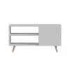 TV cabinet Orianne melamine white-natural 90x32x46cm