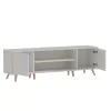 TV cabinet Icarus melamine white-natural 150x32x46cm