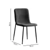 Gratify chair anthracite boucle fabric-leg black metal 43x56x83cm