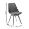 Chair Gaston PP-PU brown-natural leg 53.5x48.5x83cm