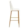 Bar stool Aurora white pp-natural leg 42x49x109cm