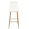 Bar stool Aurora white pp-natural leg 42x49x109cm