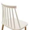 Bar stool Aurora white pp-natural leg 42x49x109cm