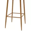 Bar stool Aurora white pp-natural leg 42x49x109cm