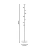 Coat stand Mush pink-white metal 30x30x168cm