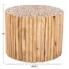 COFFEE TABLE ROUND COOTER  TEAK BRANCHES- NATURAL Φ60,5x46Hcm.