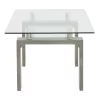 Table Vrocho grey wood-glass 110x60x45cm