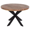 ROUND DINING TABLE MONTANA SUPERIOR  SOLID ACACIA WOOD TOP 4cm. Φ120Χ77Hcm.