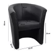 Armchair F3 Lotos Fylliana Black PU Leather 75*60*80 cm