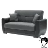 Sofa Two-seater Vera Fylliana Grey - Black 167*89*84 cm