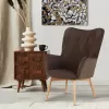 Armchair 8009 Fylliana Velvet Brown 67*72*97 cm