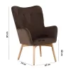 Armchair 8009 Fylliana Velvet Brown 67*72*97 cm