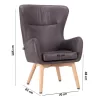 Armchair Thetis Fylliana Grey PU Leather 70*65*105 cm