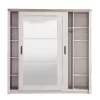 Wardrobe Kent 225 with Mirror White Oak - Grey Oak 223.5*67*227 cm